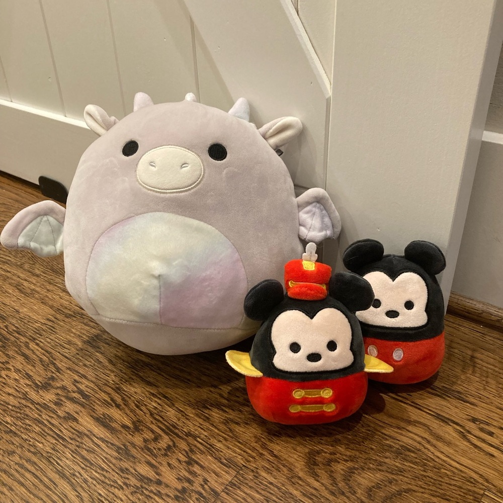 Dragon and 2 Mickey Mouse squish mallows
